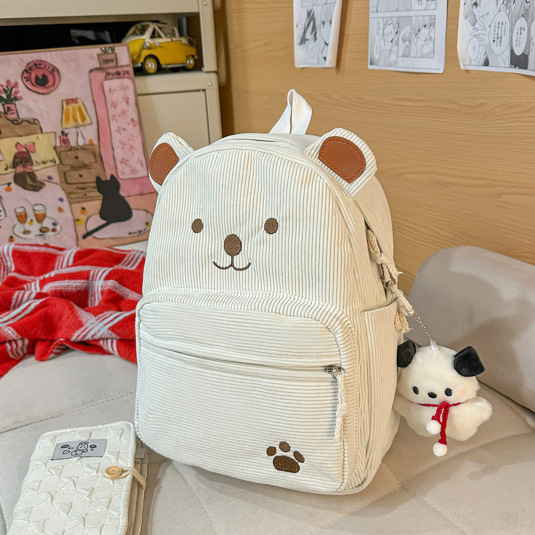 Backpack with Cute Bear Design and Practical Compartments Stornfield