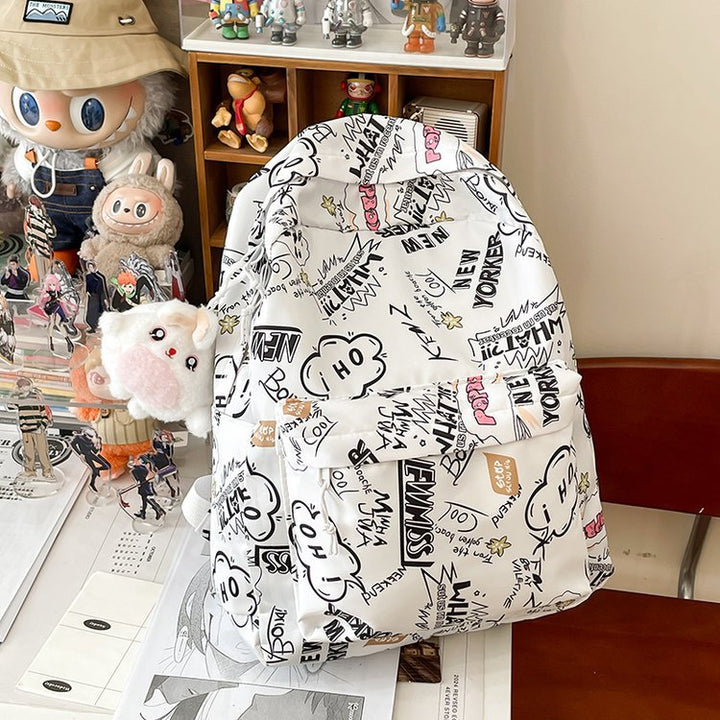 Backpack with Creative Graffiti Design Stornfield