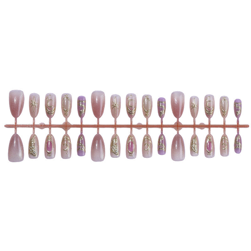 Premium Glitter Ombre Press-On Nails Stornfield