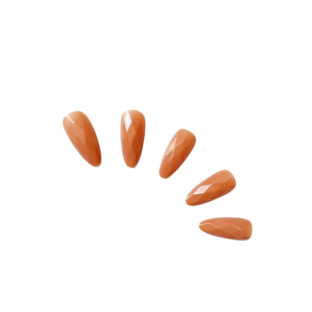 Premium Glossy Diamond-Shaped Press-On Nails Stornfield