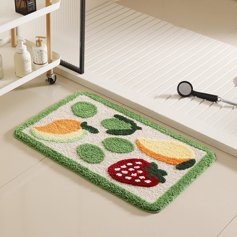 Artistic Leaf Pattern Bath Mat