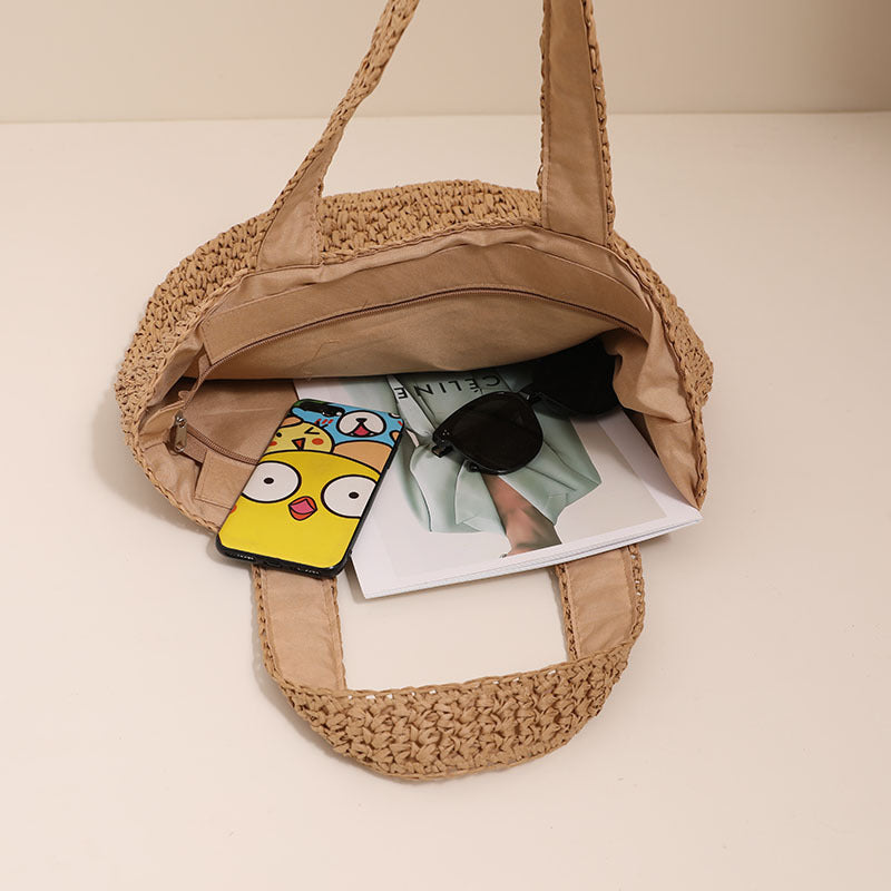 Stylish basket bag made of natural fiber with generous storage space Stornfield
