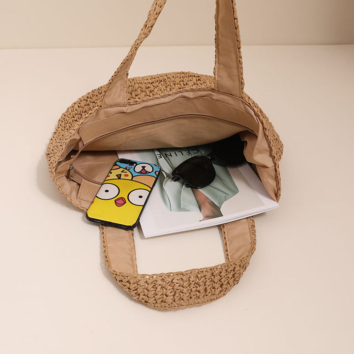 Stylish basket bag made of natural fiber with generous storage space Stornfield