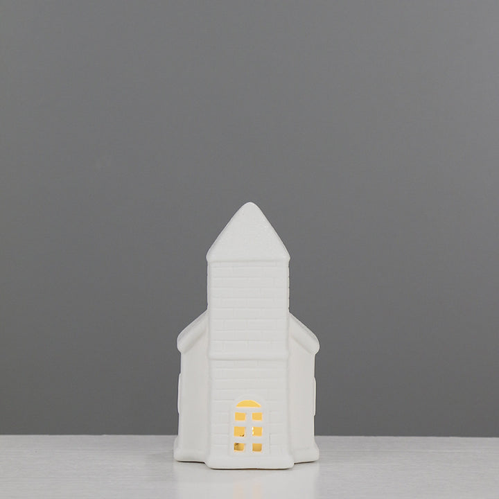 Ceramic House-Shaped Decorative Lantern Stornfeild