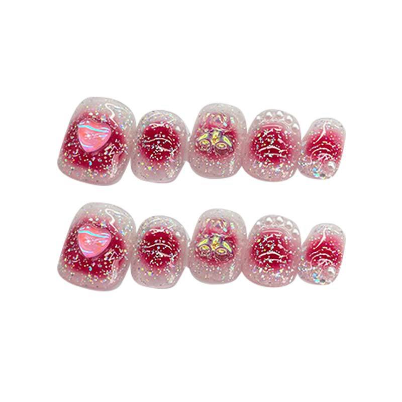 Sparkling Resin Press-On Nail Set