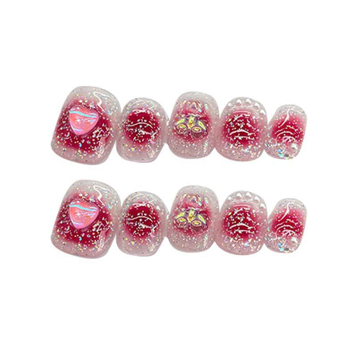 Sparkling Resin Press-On Nail Set