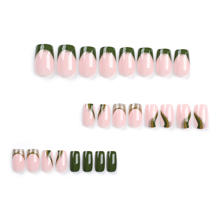 Artful nail extensions with golden accents and elegant design Stornfield