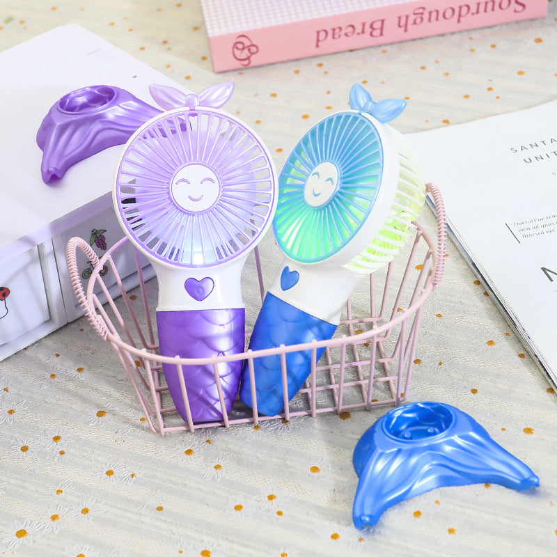 Women Portable Handheld Fan with Mermaid Design Stornfield