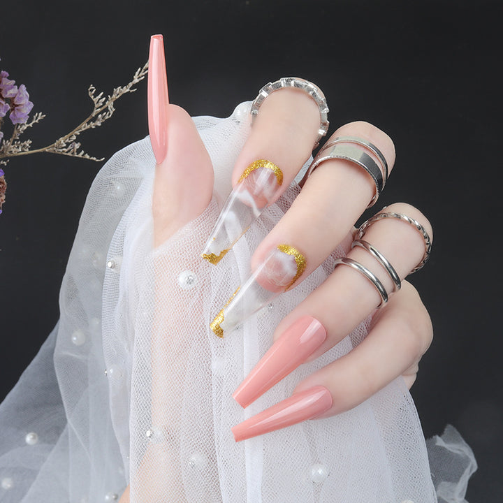 Glitter-Accented Stiletto Press-On Nails Stornfield