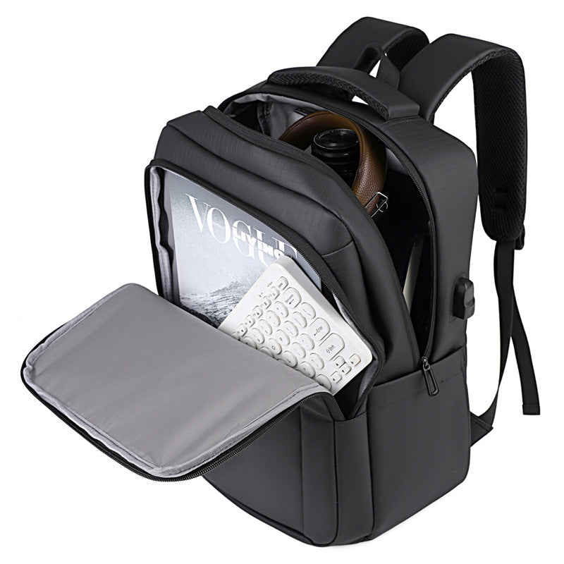 Stylish business backpack with protective compartments and ergonomic carrying system Stornfield