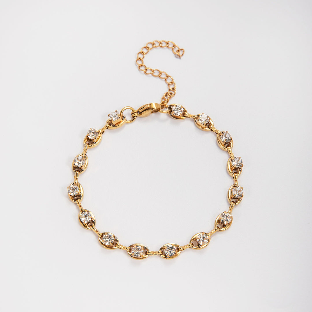 Elegant Gemstone Accent Link Bracelet Stornfield