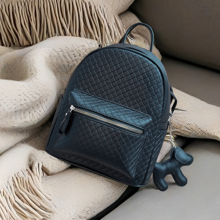 Woven Leather Mini Backpack Stornfield