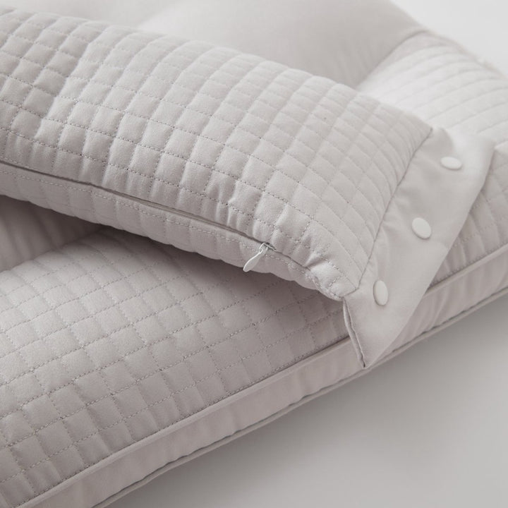ergonomic neck and full body pillow set with detachable support cushion