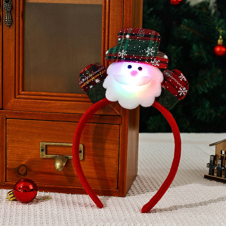 LED Glowing Christmas Hairband with Reindeer Motif Stornfield