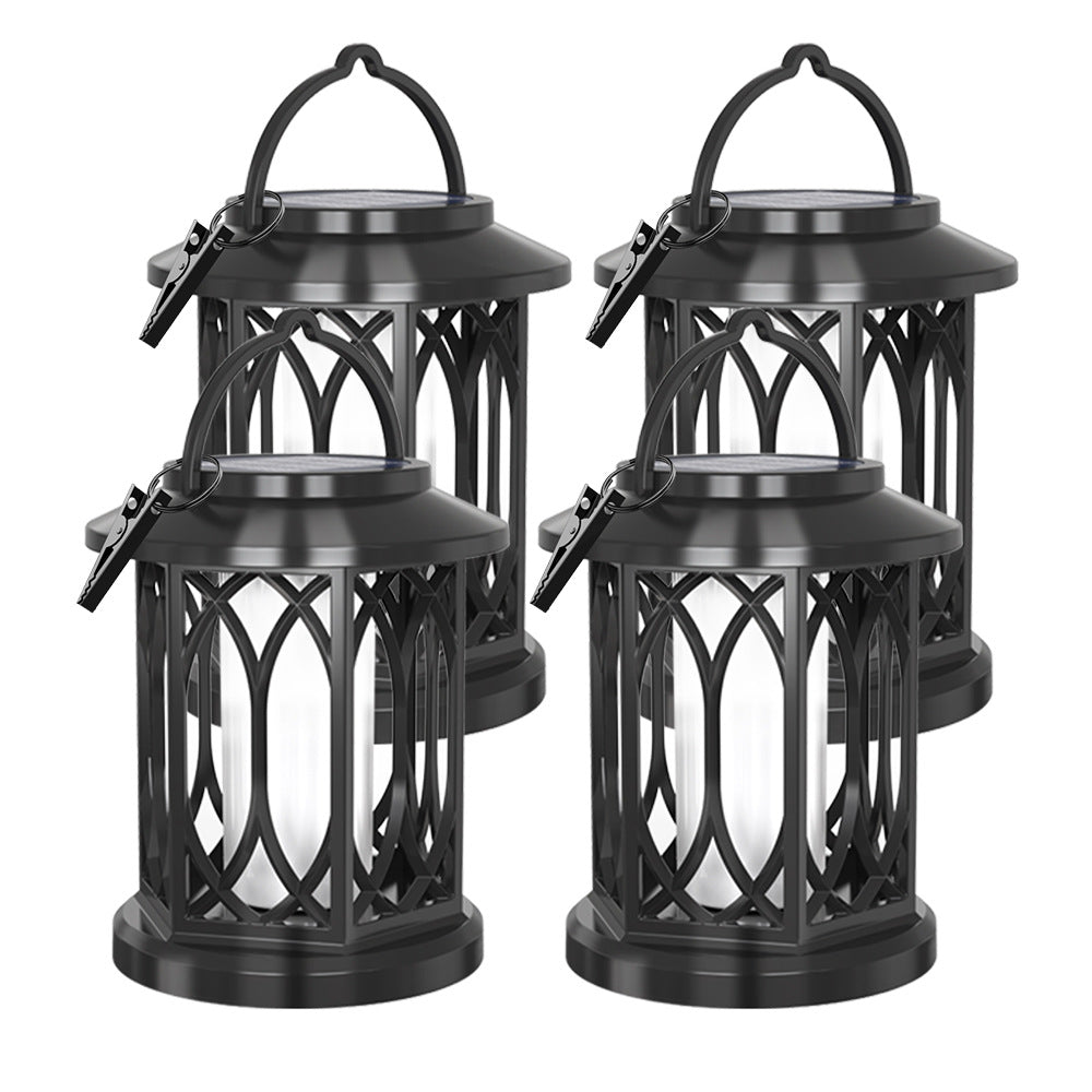 Decorative Solar Hanging Lantern With Metal Lattice Panels Stornfield