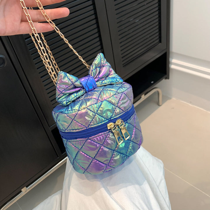 Quilted Bow Detail Mini Handbag