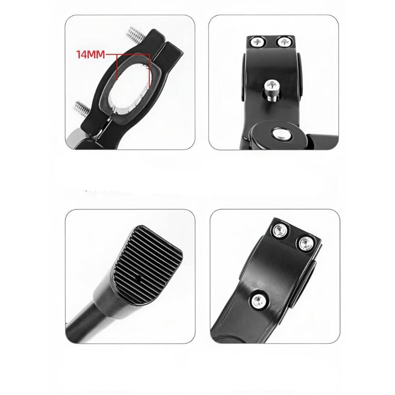 rear-mount telescopic bicycle kickstand with reinforced hinge Stornfield