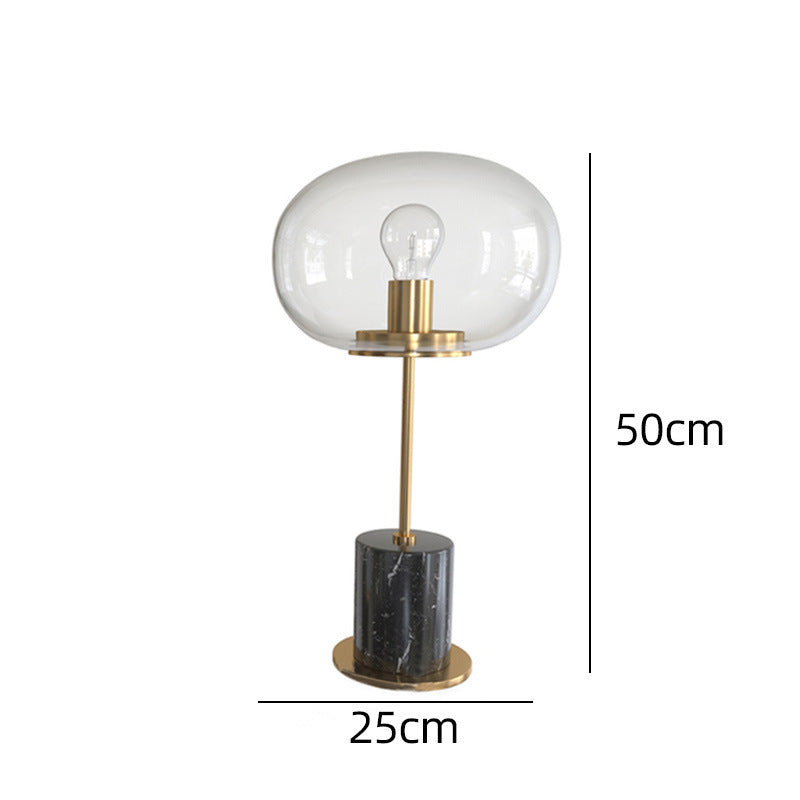Modern Minimalist Table Lamp with Glass Shade