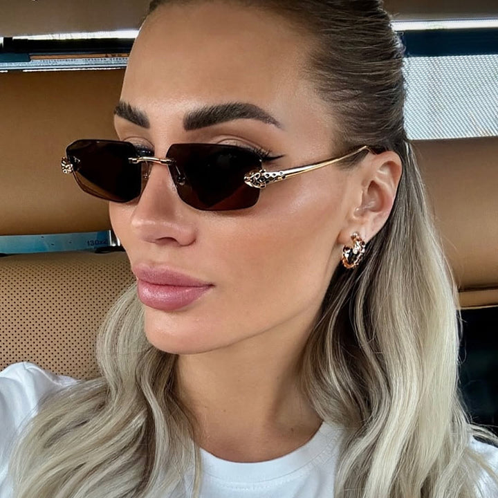 Women elegant half-frame sunglasses Stornfield
