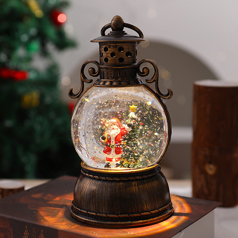 Nostalgic Christmas lantern with snow globe Stornfield
