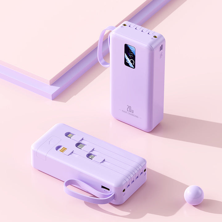 portable fast-charging power bank with integrated charging cables Stornfield