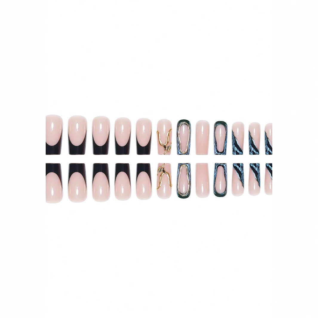 Designer Geometric Press-On Nail Art Stornfield