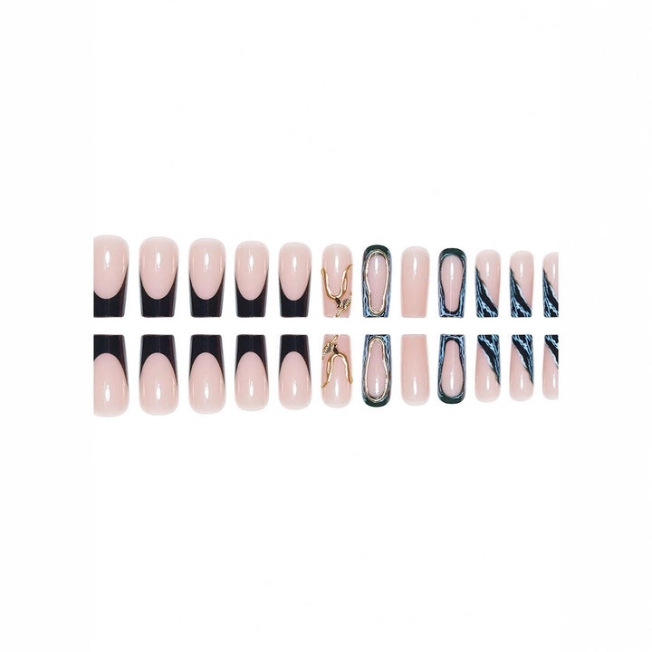 Designer Geometric Press-On Nail Art Stornfield