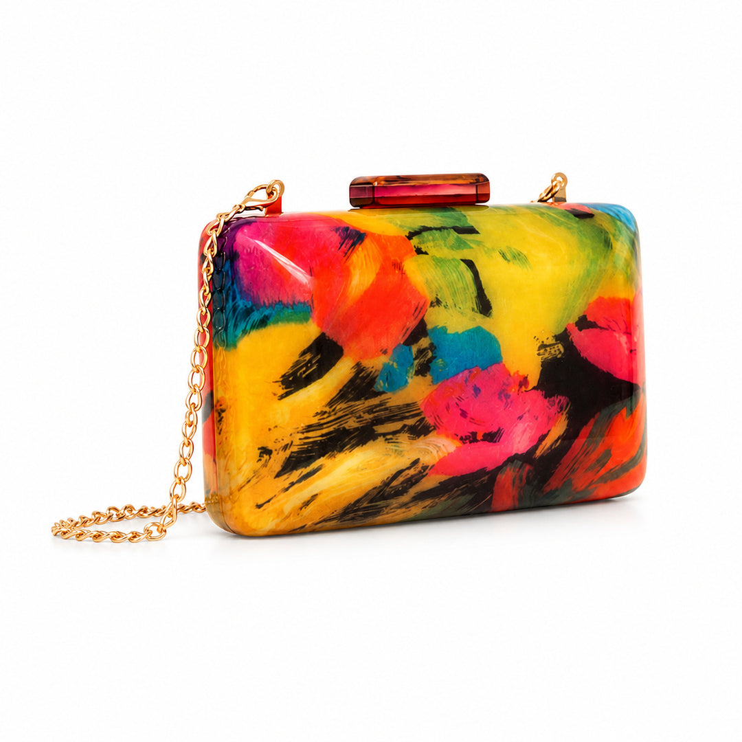 Artistic Acrylic Box Clutch