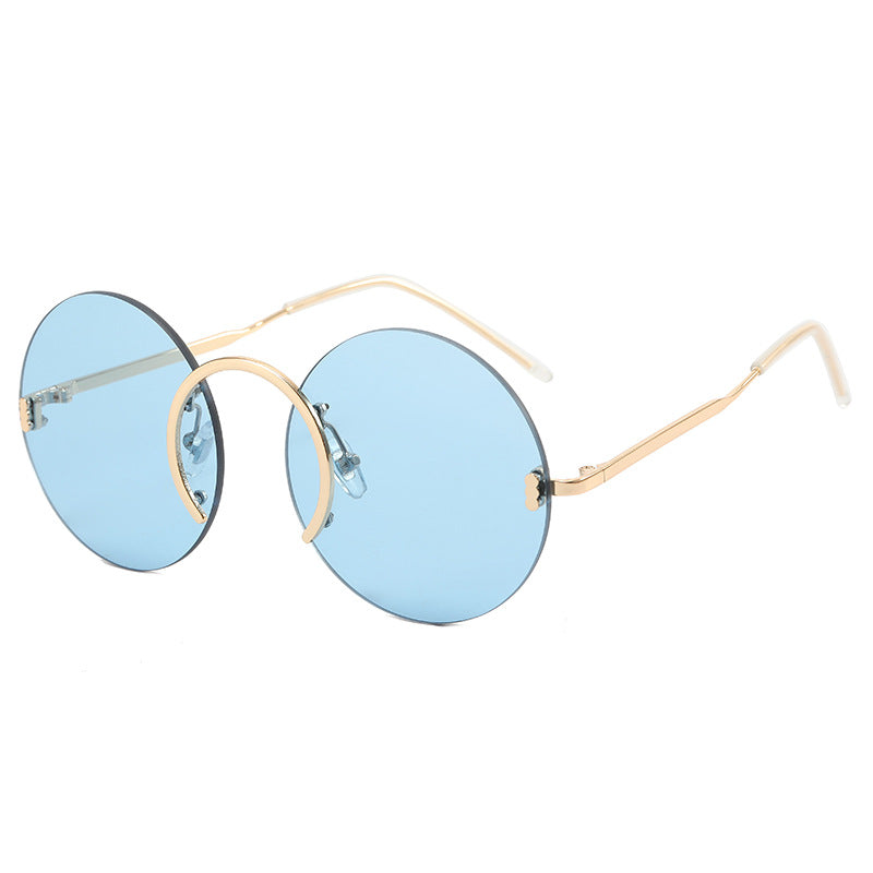 Women's fashionable round sunglasses with innovative metal frame Stornfield
