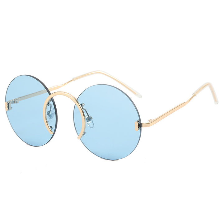 Women's fashionable round sunglasses with innovative metal frame Stornfield