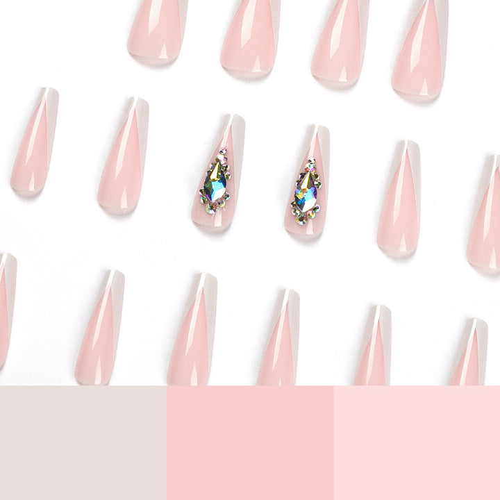 Artful nail extensions with elegant glitter accents Stornfield
