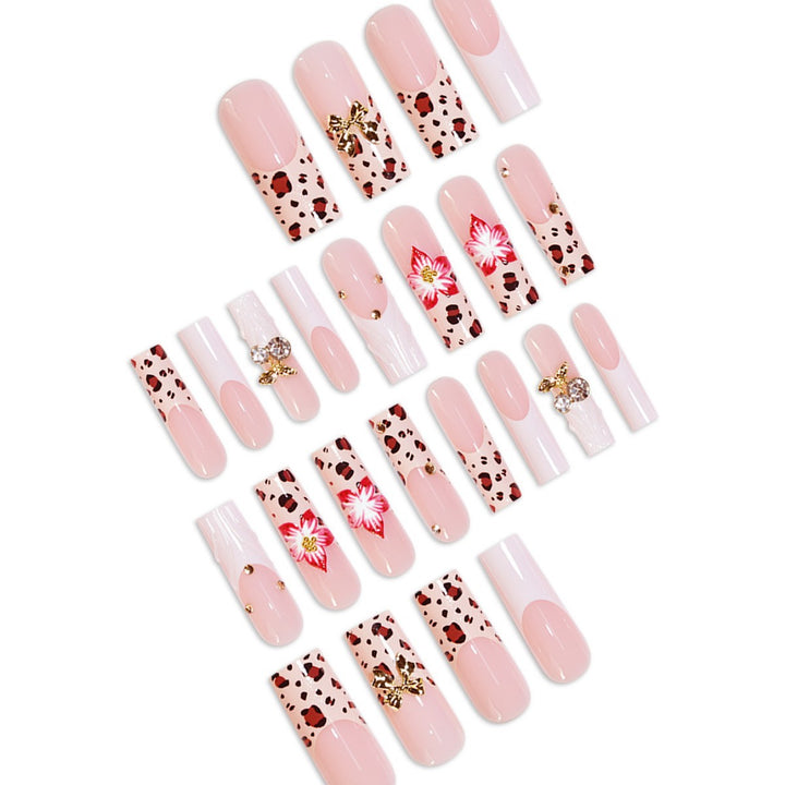 Artistic 3D Floral Press-On Nail Extensions Stornfield