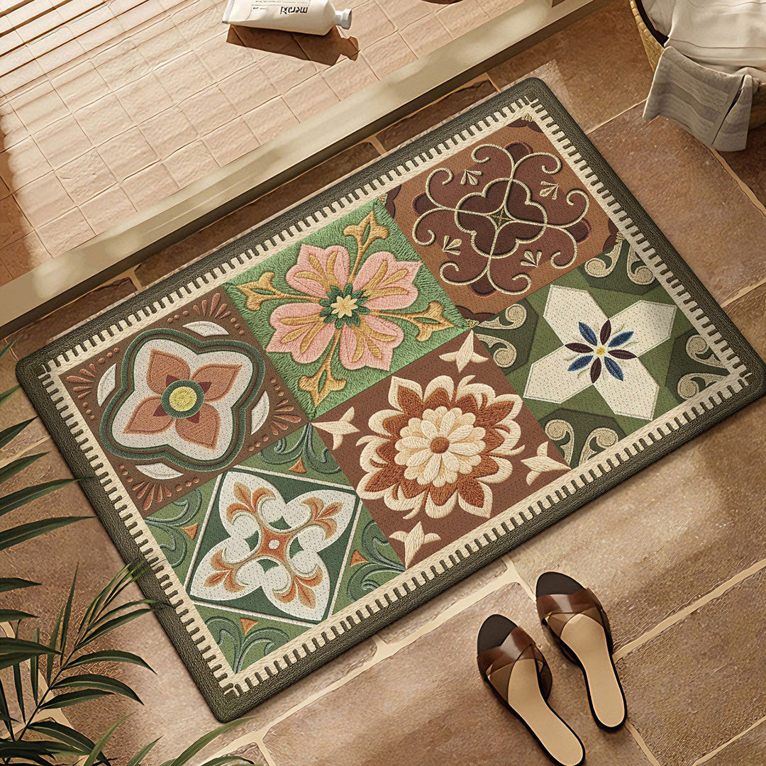 Floral Patterned Entry Mat