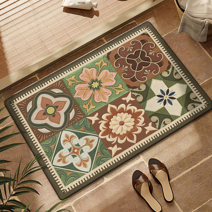 Floral Patterned Entry Mat