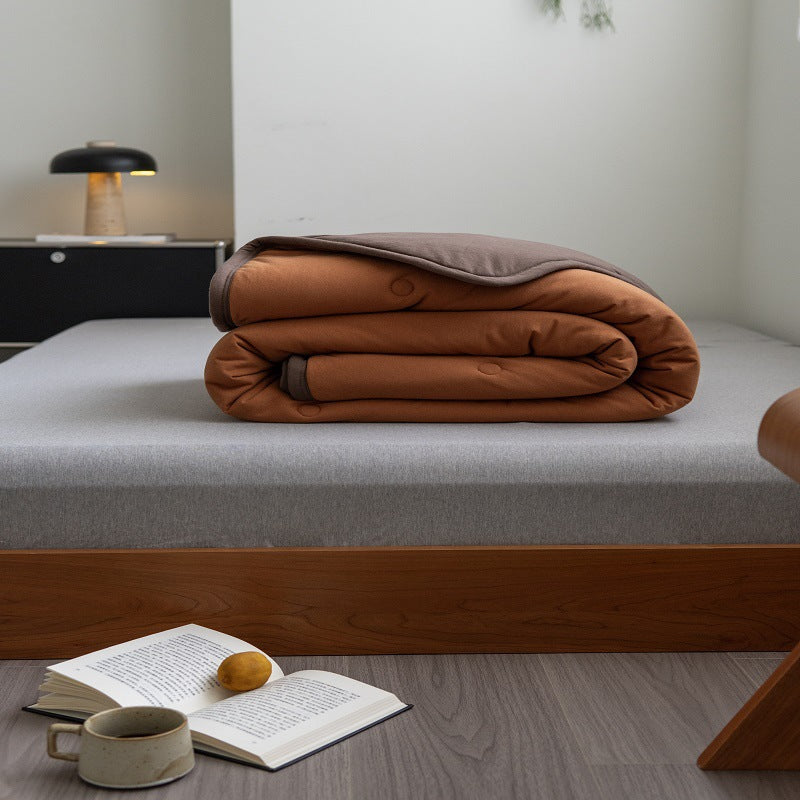Reversible Quilted Cotton Comforter Blanket