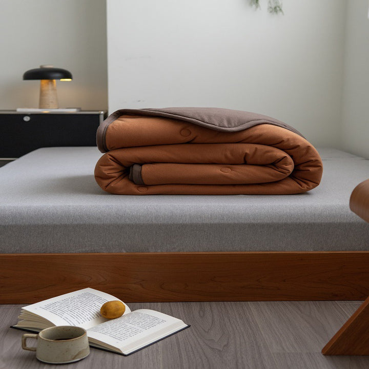 Reversible Quilted Cotton Comforter Blanket