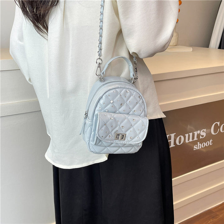 Quilted Mini Backpack with Rhinestone Accents Stornfield