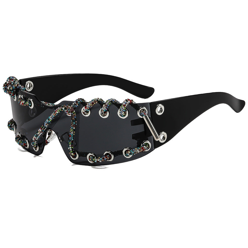 Women's sunglasses with unique lacing design Stornfield