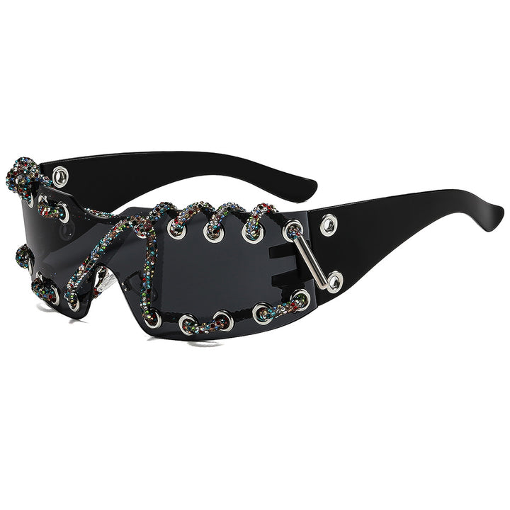 Women's sunglasses with unique lacing design Stornfield