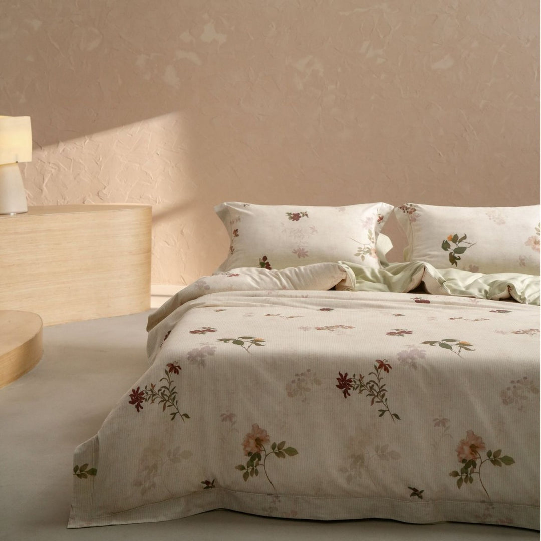 Floral Printed Cotton-Blend Duvet Cover and Sheet Set
