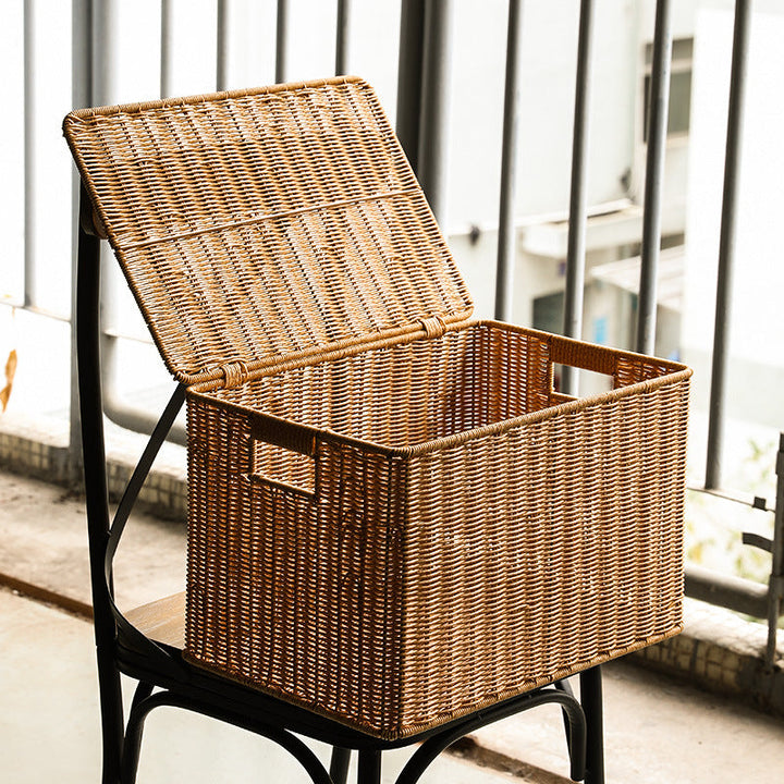 Woven Rectangular Storage Cube with Handles Stornfield