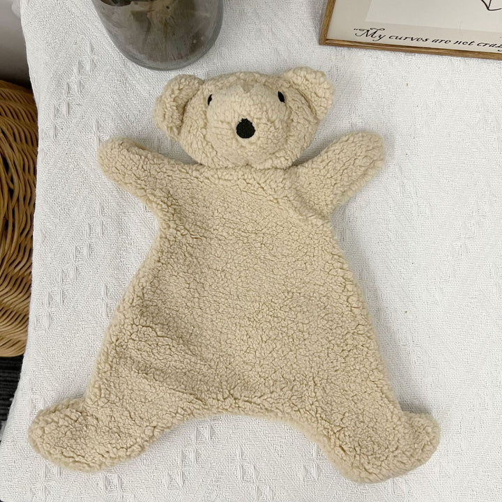 Sherpa Lamb Lovey Security Blanket with Embroidered Face