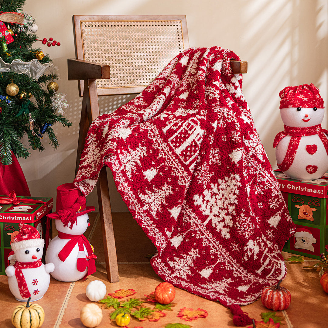 Festive Patterned Throw Blanket