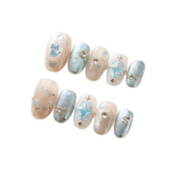 Artificial nails with elegant star design Stornfield
