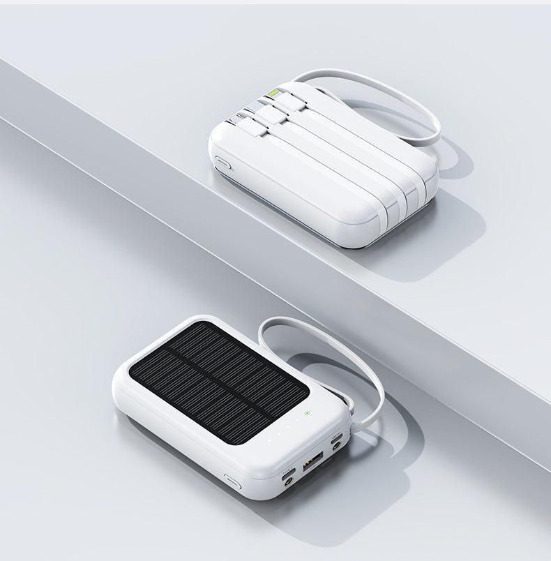 Portable Solar Power Bank with rugged design and integrated charging cable Stornfield