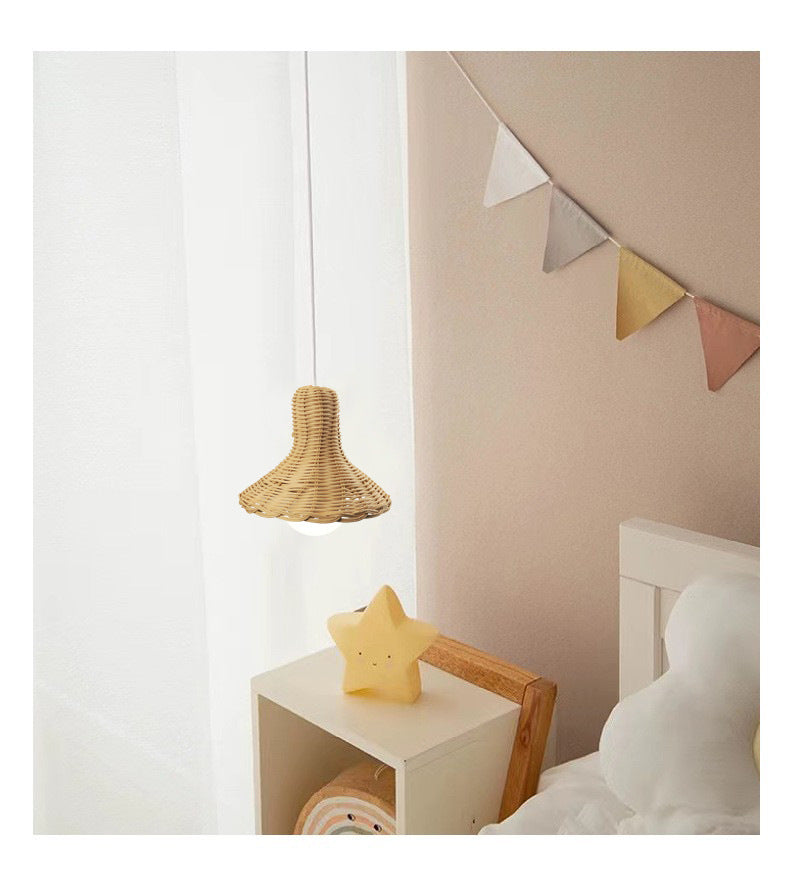 Handmade hanging lamp made of natural material Stornfield