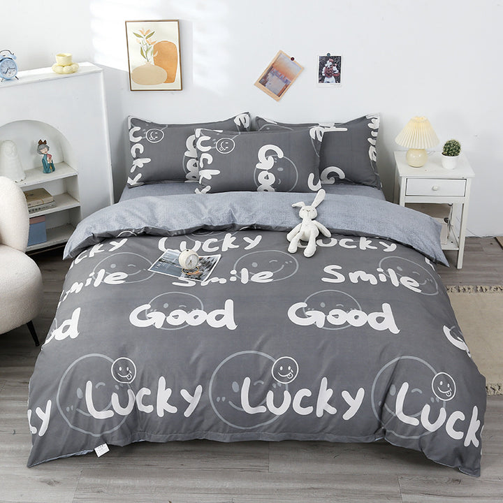 Modern Grid Pattern Comforter Set