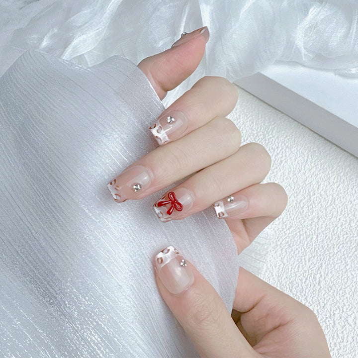 Elegant French Tip Press On Nails Stornfield