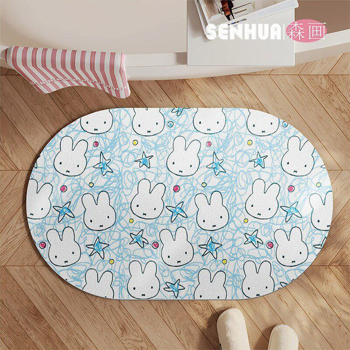 Playful Cartoon-Themed Bath Mat