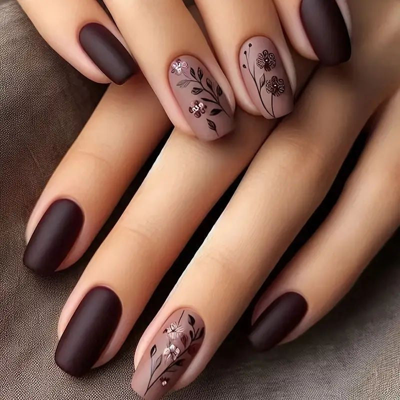 Artistic Fall-Themed Nail Art Stornfield
